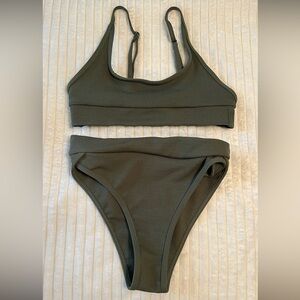 Olive Green Bikini Set